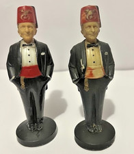 1962 TWO MASONIC SHRINER MAGNETIC DASHBOARD FIGURINES  picture