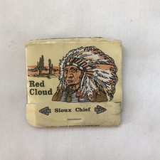 Red Cloud Chief Ogala Sioux 30 Strike Matchbook and Some Matches picture