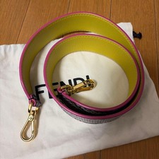 FENDI Strap You Python and Leather Shoulder Strap for Bags, Brown picture