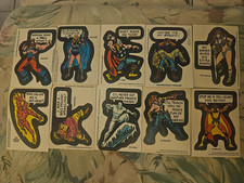 lot of 10 different 1976 Topps Marvel Superheroes stickers excellent  picture