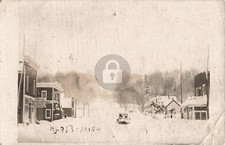 Street View Hulbert MI Michigan 1928 RPPC Photo Postcard COPY picture