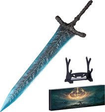 Elden Ring Dark Moon Greatsword Straight Knight'S Sword Model 11.8-Inch Metal Cr picture