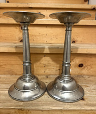 Arte Italica Made in Italy Silver Metal Taper Candle Holders Pair (2) picture