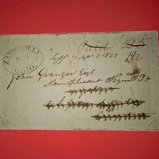 1823 Oliver Granger ALS Stampless Letter Zanesville OH Mormon Founder LDS D&C picture