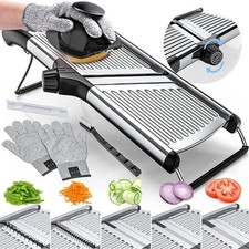 Gramercy Adjustable Mandoline Food Slicer, Stainless Steel, Black  picture