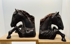 Vintage Rearing Horse Solid Metal Bookends picture