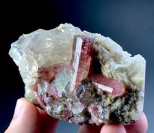 522 Carat Pink Tourmaline Crystal With Quartz Specimen From Afghanistan  picture