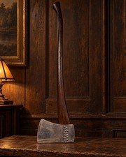 Antique Modern Woodmen of America MWA Fraternal Lodge Ritual Ceremonial Axe picture