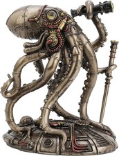 Veronese Design 6 3/4 Inch Tall Steampunk Octopus Space Observer Cold, Bronze picture