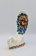 Włocławek Poland Hand Painted Ceramic Candle Holder 7.5