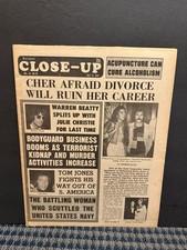1974 July 15th National Close-Up Newspaper, Warren Beatty, Tom Jones, Cher (10U) picture