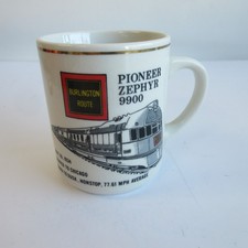 HTF Pioneer Zephyr 9900 Railroad Burlington Route Cup / Mug VTG picture