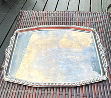 Adcraft Stainless Steel Serving Tray Silver Rectangle 18 x 12 in picture