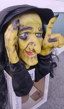 Scary Peeper Tapping Window Witch Animated Halloween Prop Decoration WORKS  picture