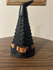 Longaberger 2011 Black Witches Basket weave Hat Rare picture