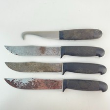Vintage Cattaraugus Vanadium Hunting Knives Lot Skinner Gut Hook 4 Pcs picture