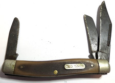 VTG OLD TIMES SHRADE WALDEN 3 BLADES FOLDING POCKET KNIFE picture