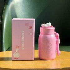 HOT 2026 China Starbucks Valentines Day Sweet Duck 12oz SS Vacuum Cup Girl Gifts picture