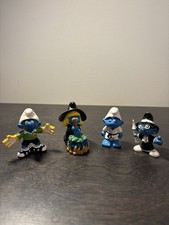 RARE peyo schleich Smurfs/Smurfette witch cauldron halloween 20547 Germany 2005 picture