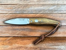 Miguel Nieto🍀LUCK Spanish Folding Knife Böhler N690Co Steel Pistachio Wood picture