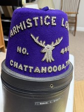 Vintage IBPOEW Purple Rhinestone Fez Armistice Lodge 448 Chattanooga TN + Case picture