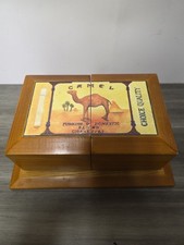 Vintage 1998 Thomas Museum Series Camel Cigarette Wooden Three Tier Jewelry Box picture
