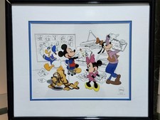Vintage 1997 Disney Framed Sericel Art Studio Fab Five  CIB CoA picture