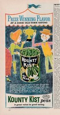 KOUNTY KIST PEAS 1960's 5.25