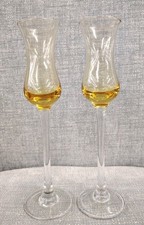 Lenox Stemmed Amber Gems Crystal Cordial Glasses Barware Set of 2 picture