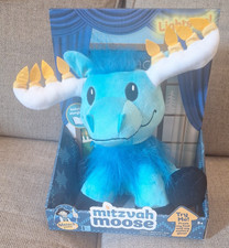 Mensch Pets Hanukkah Mitzvah Moose Plush W/ Book Light Up Antlers NEW AGE 3+ picture