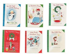 VTG Norcross A Christmas Story Card Series Lot 6 Angel Mouse Rabbit Kitten Child picture