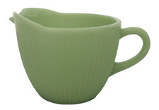 Vintage Anchor Hocking Fire King Jadeite Jane Ray Creamer Ribbed Pattern picture