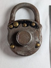 Antique J.B. Miller Keyless Click Padlock Kent Ohio Vintage No Combination picture