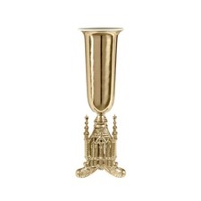 Altar Vase, San Pietro Series Vase with Liner, Church Sudbury Brass - 15'' High picture