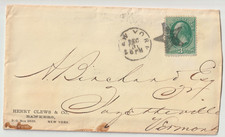 1870 Gold Receipt and Cover, Wall St., New York, HENRY CLEWS & CO., BANKERS picture