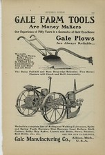 1905 Gale Farm Tools, Plows Albion Michigan Ad: REV is Bucher & Gibbs & LeRoy picture
