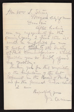 John Muir Autograph Letter Signed ALS Historical Document William L Strong picture