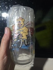 Vtg 80’s 1981 McDonald’s THE GREAT MUPPET CAPER BIKE RIDE Drinking Glass 16oz picture