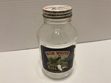1960s Bob White Syrup Jar with lid 44 oz. Fancy table syrup picture