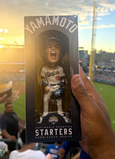 SAMTY Yoshinobu Yamamoto Dodgers Starters Bobblehead 2025 Champ 2 of 4 picture