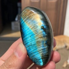 142G  Natural Labradorite Gorgeous Feldspar Crystal freeform Specimen Healing picture