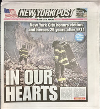 9/11 25th Anniversary New York Post 9/11/2026 picture