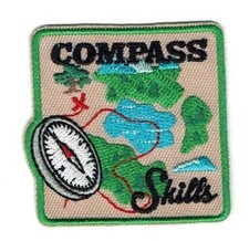 Girl Boy Cub COMPASS FUN reading orienteering Fun Patches Badges SCOUTS GUIDE picture