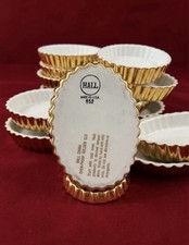Vintage Hall China Golden Glo 852 Oval Fluted Ramekins Tart Dishes 2 Set of 5 picture