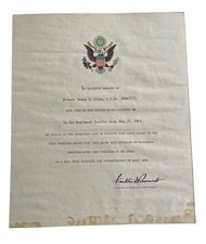 WW2 Fallen Soldier Historical Letter Signed By FDR Franklin Delano Roosevelt picture