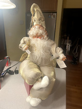 Royal Elferie Large Plush Gilded Noel Santa Elf Doll Shelf Sitter about 25