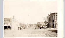 DOWNTOWN STREET frederic wi 1910s postcard wisconsin real photo rppc avenue picture