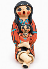 Signed V.Lucero Jemez Pueblo handmade/painted Storyteller Native American. picture