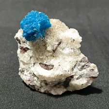 Huge And Dark Cavansite On Tiny Stilbite #mineralspecimen  picture