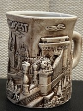 Budapest Hungary Coffee Cup Ceramic Porcelain TeaCup Engraved Texture NEW picture